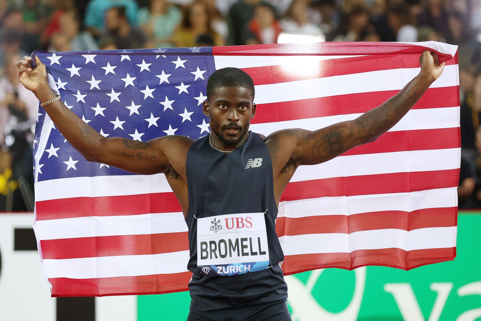 Trayvon Bromell at the Weltklasse Zurich 2022 - Diamond League