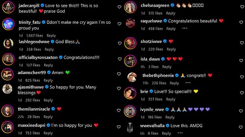 Comments on Nia Jax's Instagram post