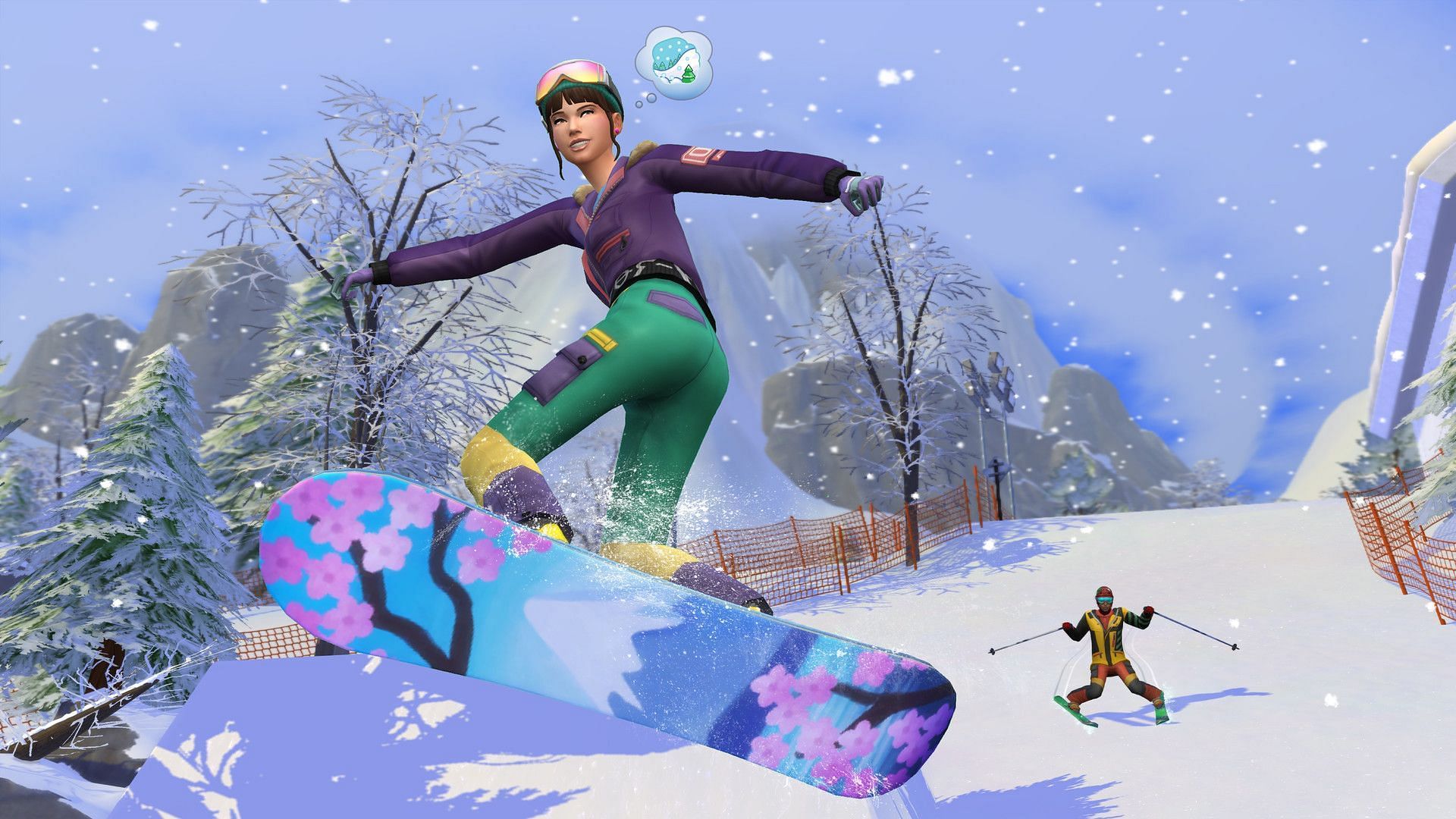 Snowy Escape has one of the biggest maps among all Sims 4 Expansion Packs (Image via Steam)
