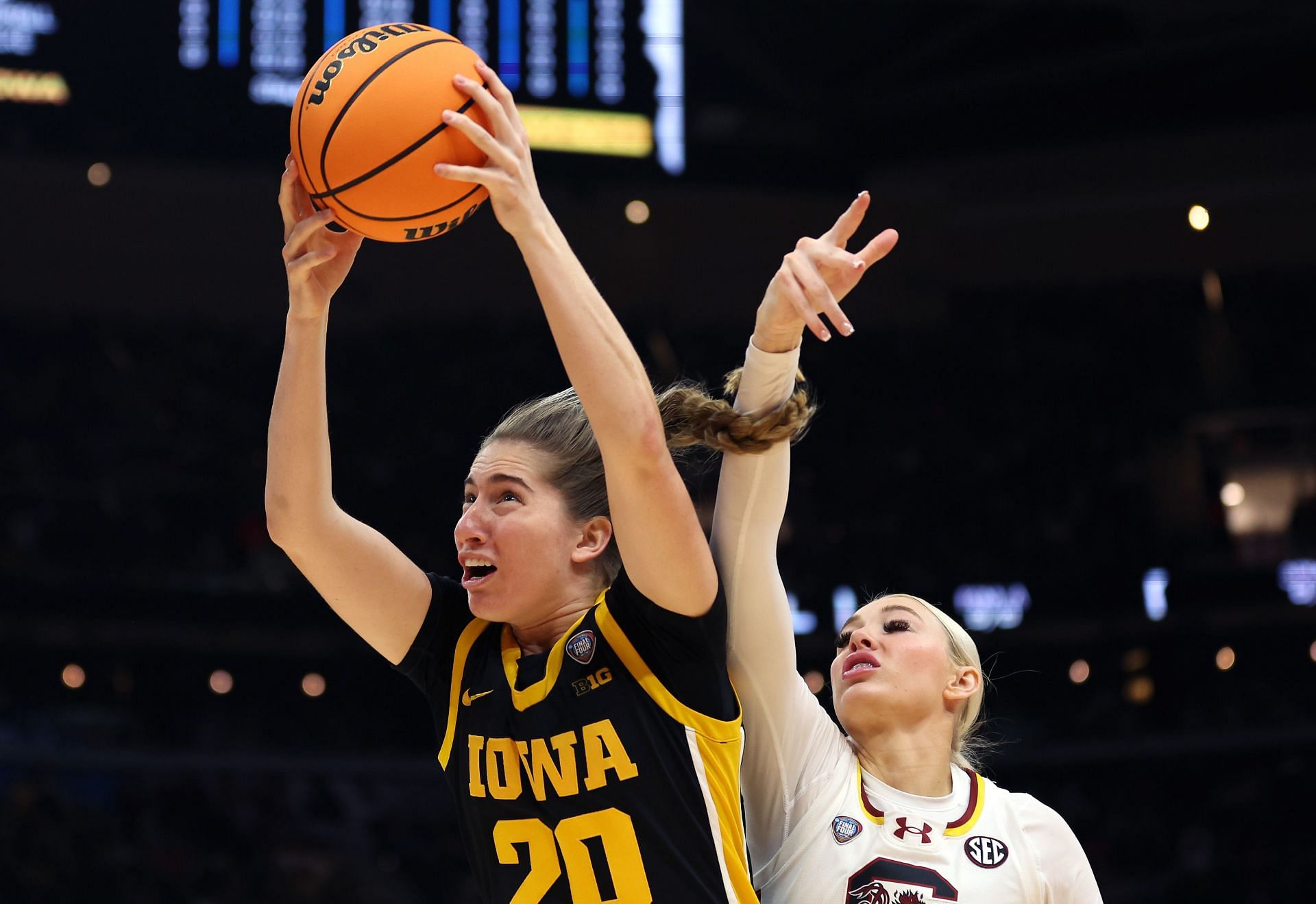 Kate Martin averaged 13.1 points, 6.8 rebounds and 2.0 assists in her last season with Iowa.