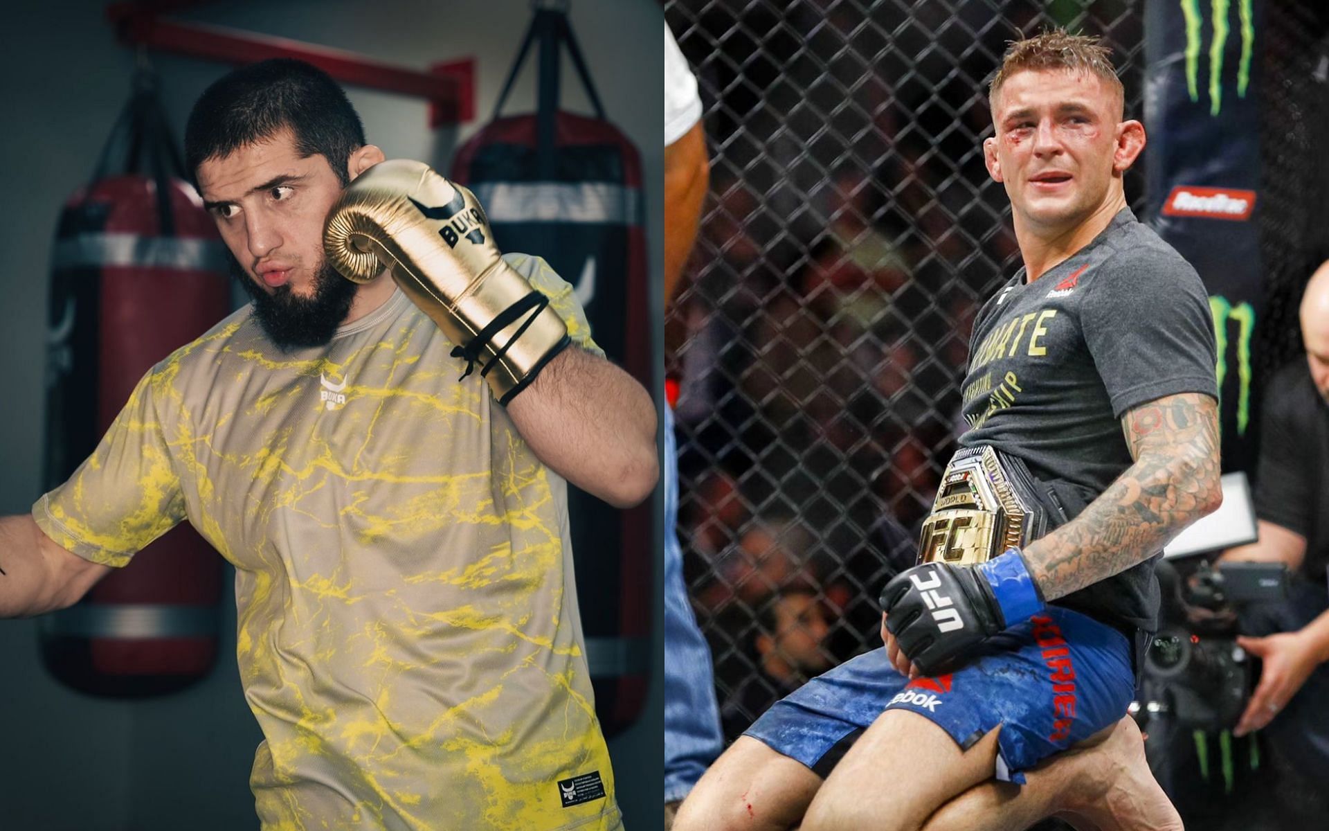 Islam Makhachev (left) headlines UFC 302 against Dustin Poirier (right) [Photo Courtesy @islam_makhachev and @dustinpoirier on Instagram]