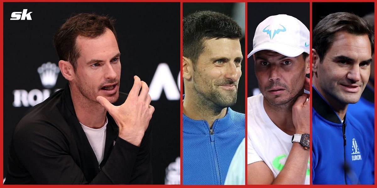 Andy Murray, Novak Djokovic, Rafael Nadal and Roger Federer 