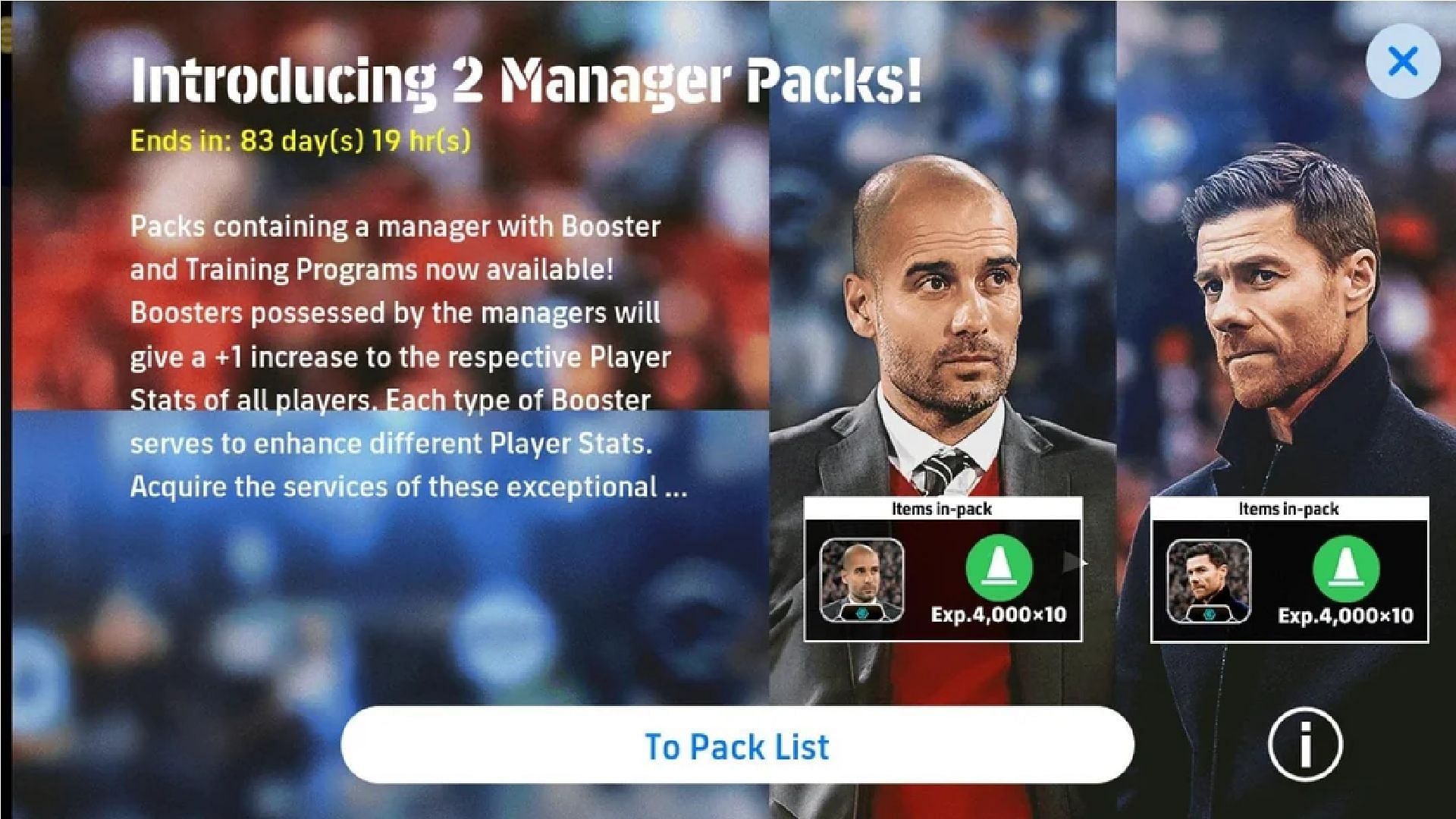 Two new manager Packs arrive with the Season 6 update (Image via Konami || Reddit/r/pesmobile)