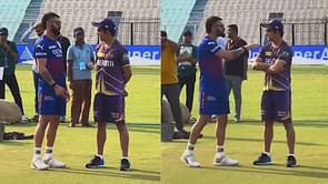 [Watch] Virat Kohli & Gautam Gambhir in an animated discussion ahead of KKR vs RCB IPL 2024 match