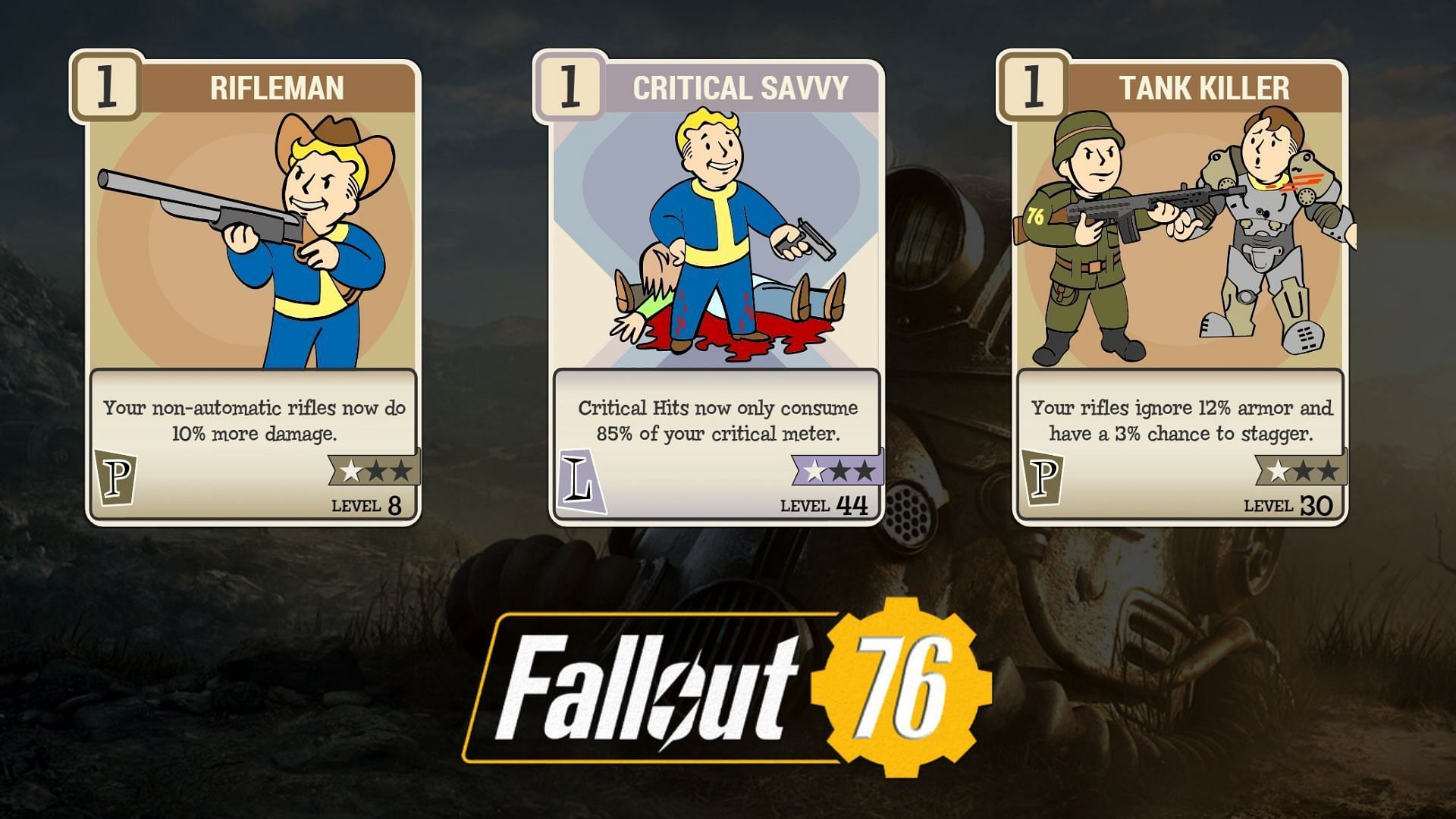 Best Fallout 76 Rifleman build: Perk cards, weapons, stats, and more