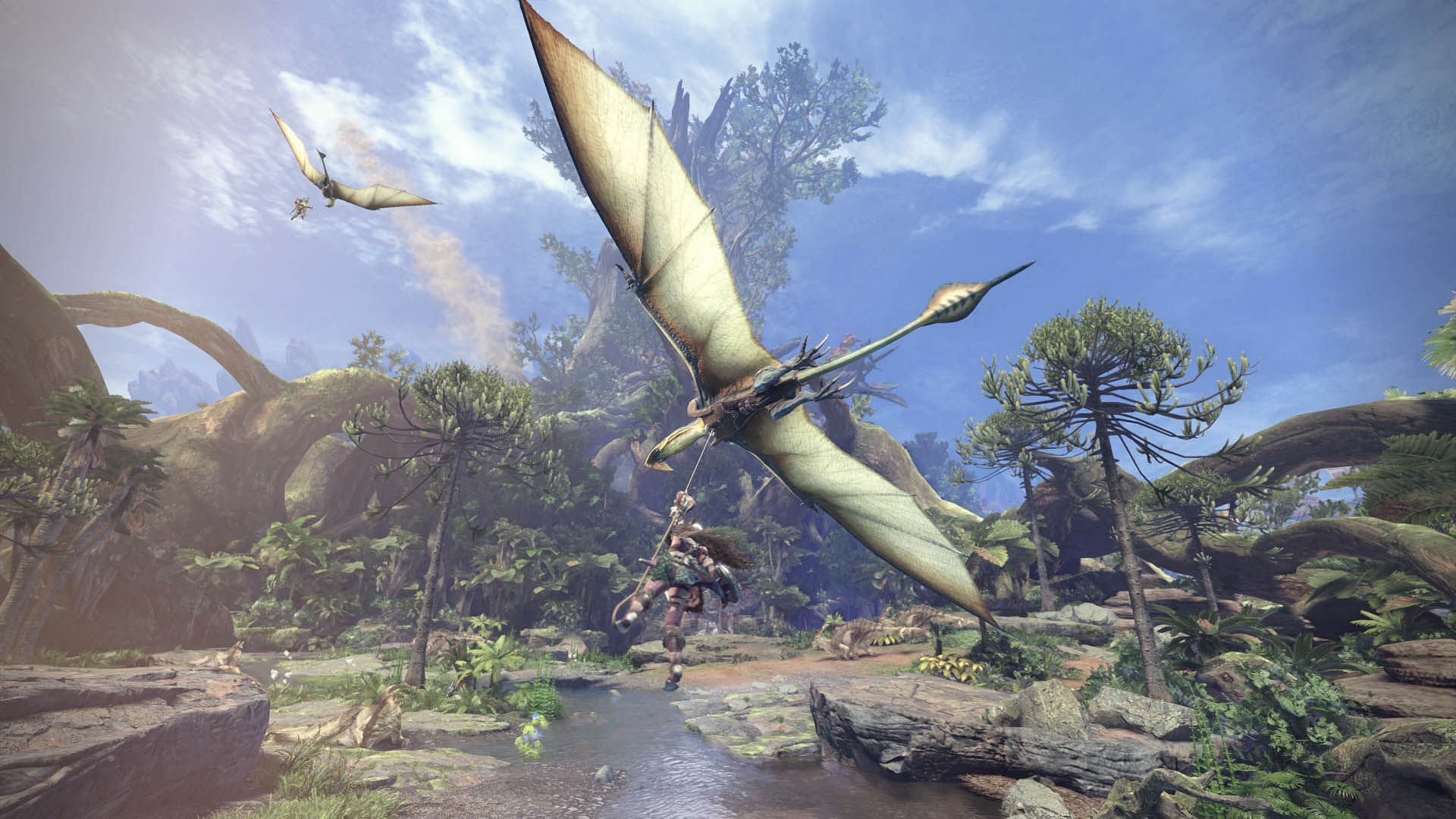 Fight giant monsters in Monster Hunter: World (Image via Capcom)