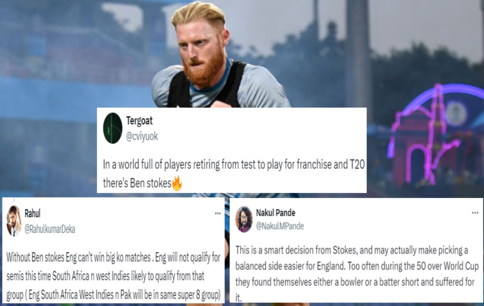"Without Ben Stokes England can't win big KO matches" - Twitter reacts to the all-rounder opting out of 2024 T20 World Cup
