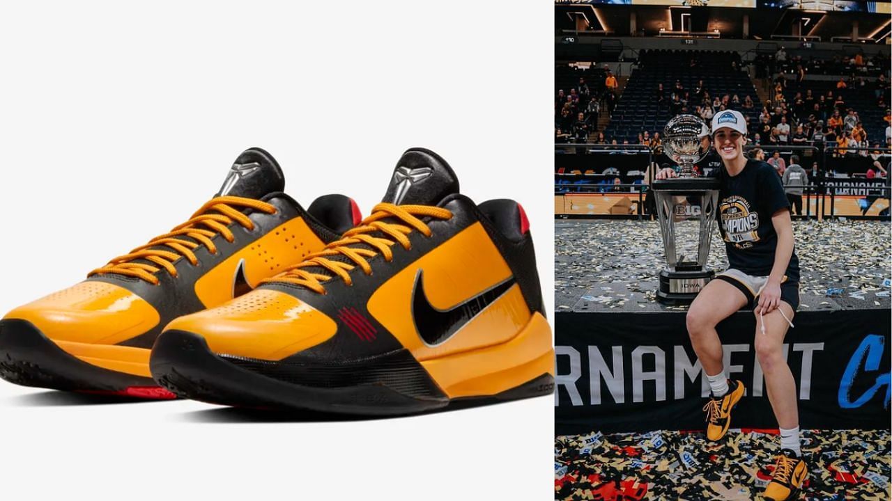 Caitlin Clark wore the Kobe 5 Protro &quot;Bruce Lee&quot; shoes in Iowa