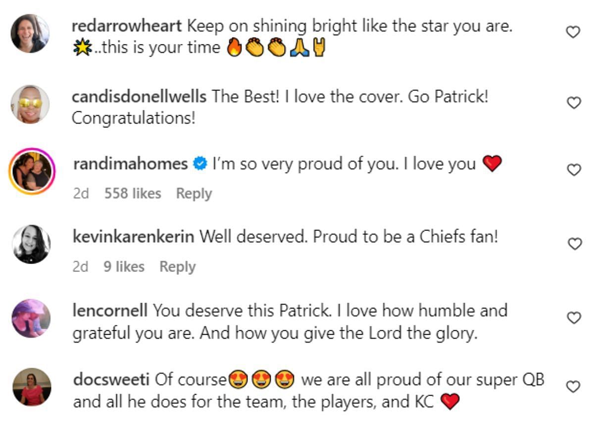 Fans are happy for Patrick (Image via @patrickmahomes/Instagram)