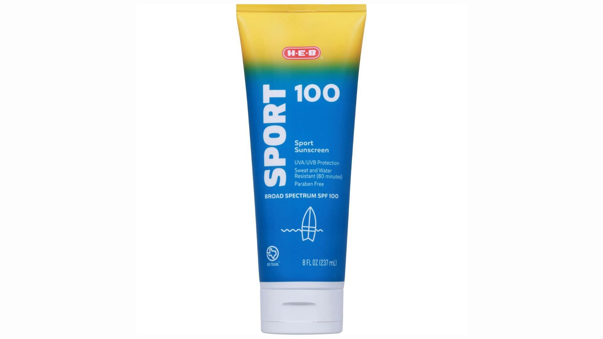 H-E-B sport sunscreen with SPF 100 (Image via H-E-B)