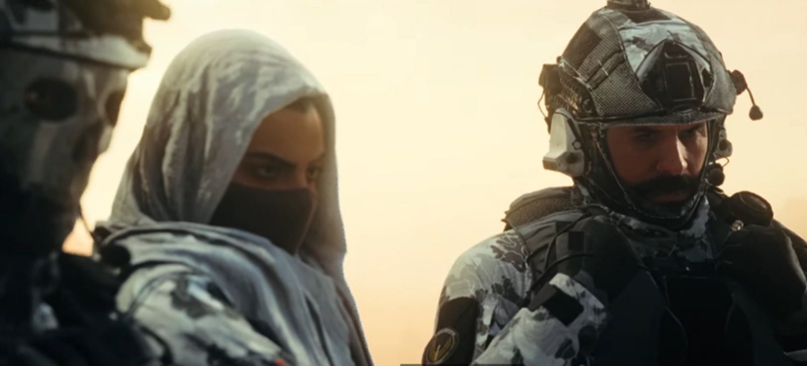 Ghost, Farah, and Price in Winter 141 operator skins (Image via Activision)