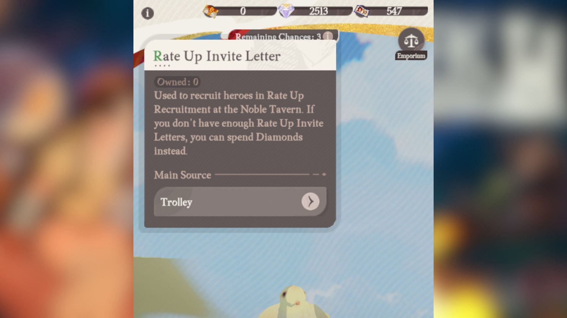 You can only exchange Diamonds for Rate Up Invite Letter. (Image via Farlight)