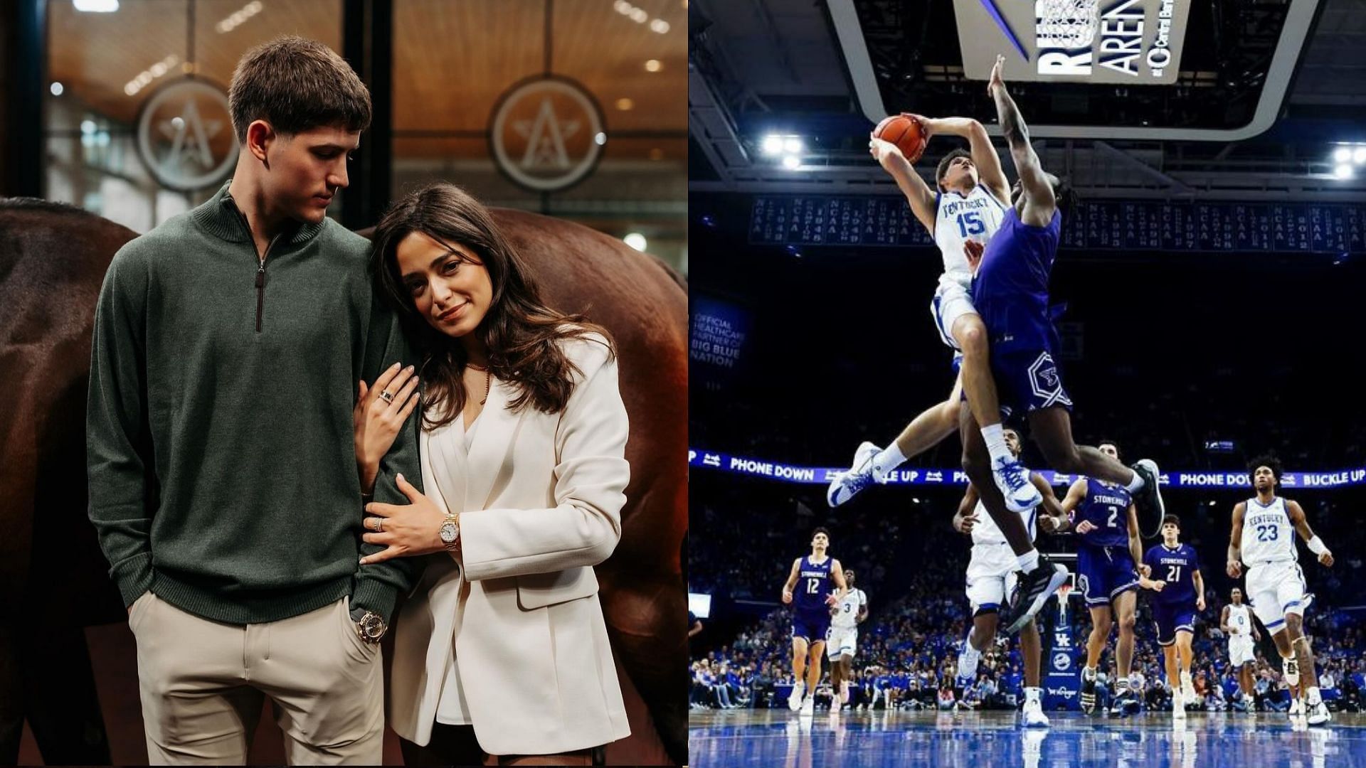 Kentucky Wildcats player, Reed Sheppard and GF, Brailey 