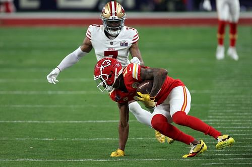 Marquez Valdes-Scantling during Super Bowl LVIII - San Francisco 49ers vs. Kansas City Chiefs