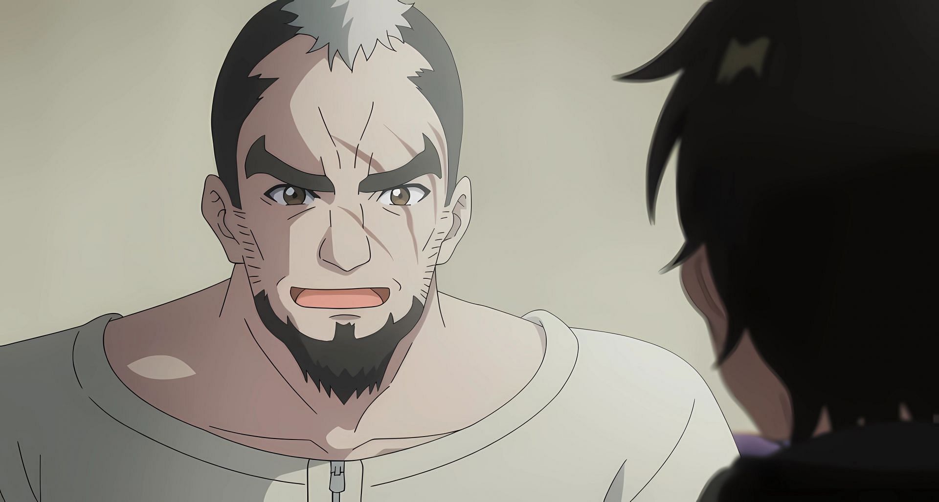 The guild master as seen in the anime (Image via Yokohama Animation Lab &amp; Cloud Hearts)