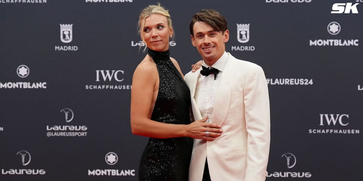 Alex De Minaur and Katie Boulter on the red carpet 