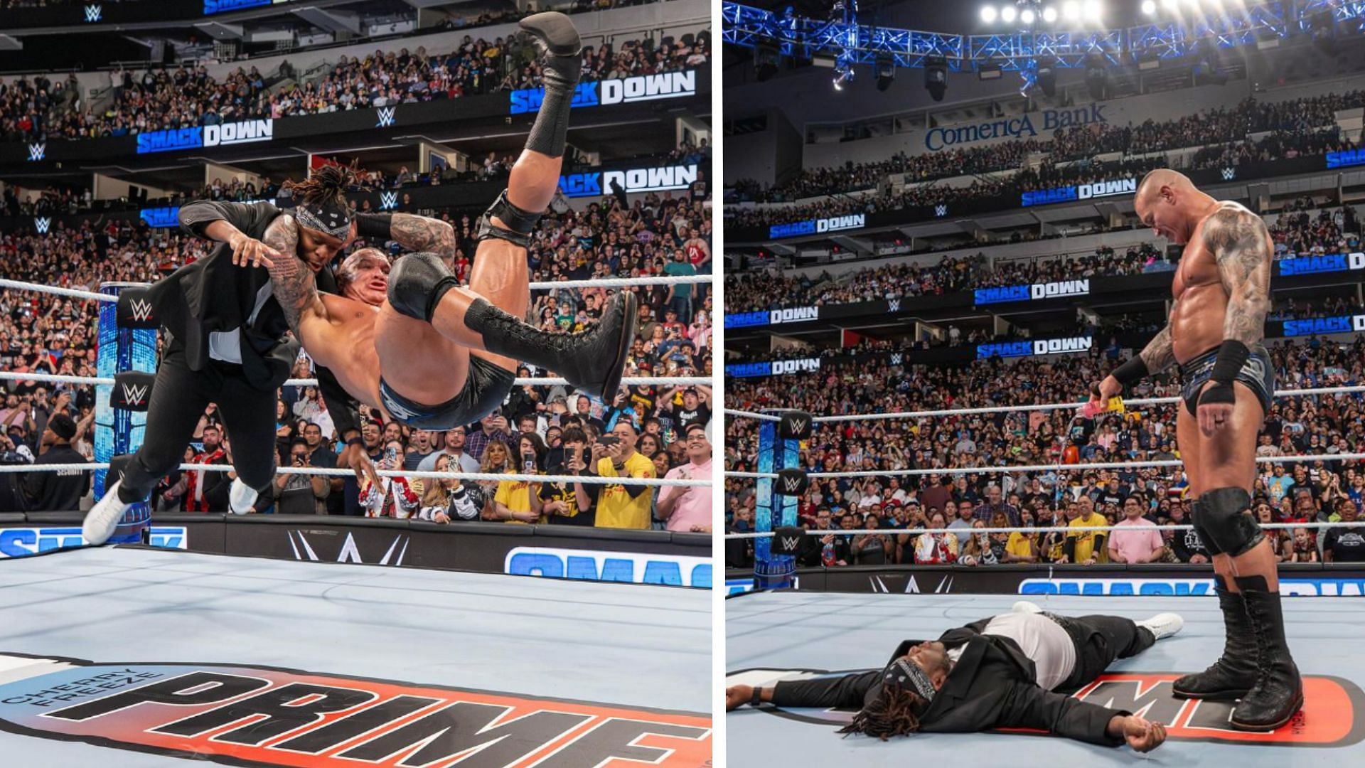 KSI also received an RKO in March 2024 [Image Source: WWE.com]