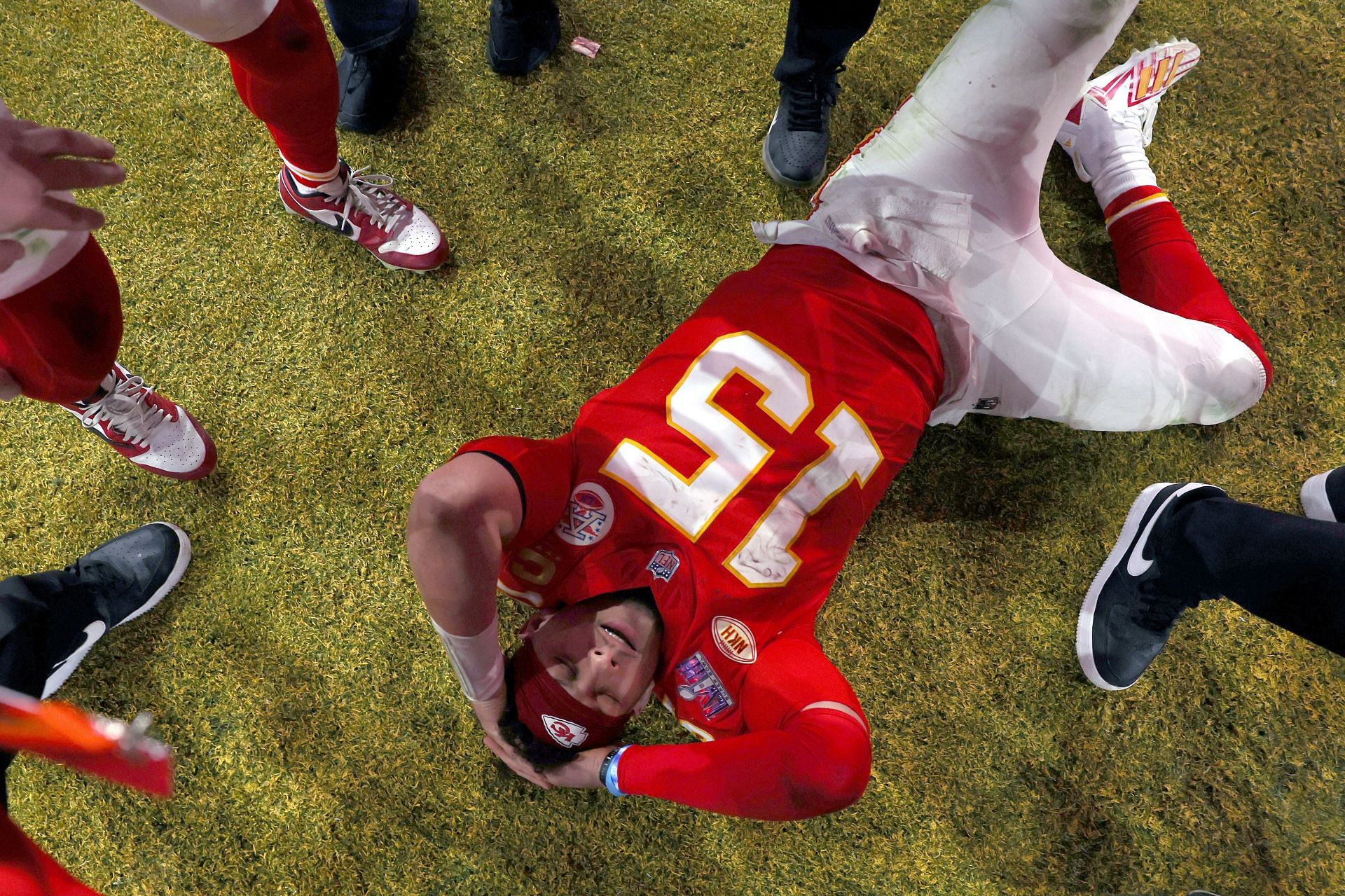 Patrick Mahomes after Super Bowl LVIII - San Francisco 49ers vs. Kansas City Chiefs