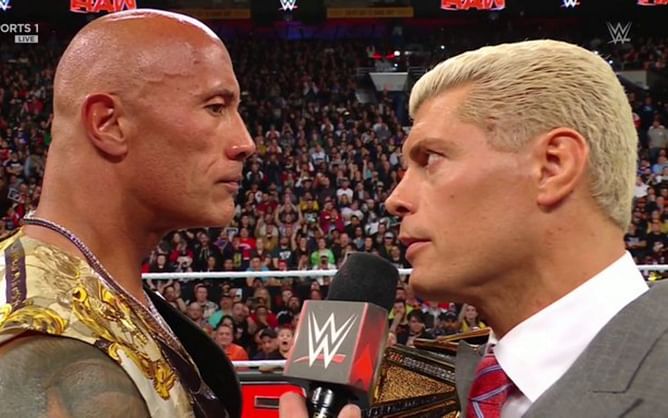 Awkward moment ensues during "title exchange" between Cody Rhodes and The Rock on RAW after WrestleMania 40