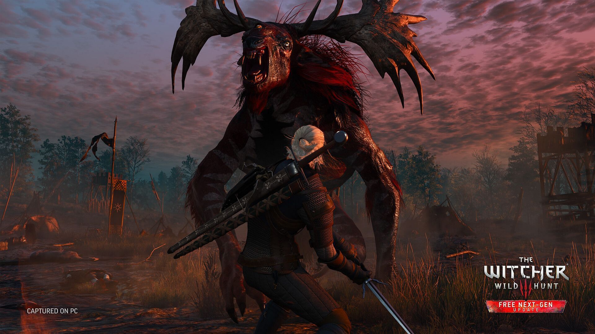 The Witcher 3 and its combat (Image via CDPR)