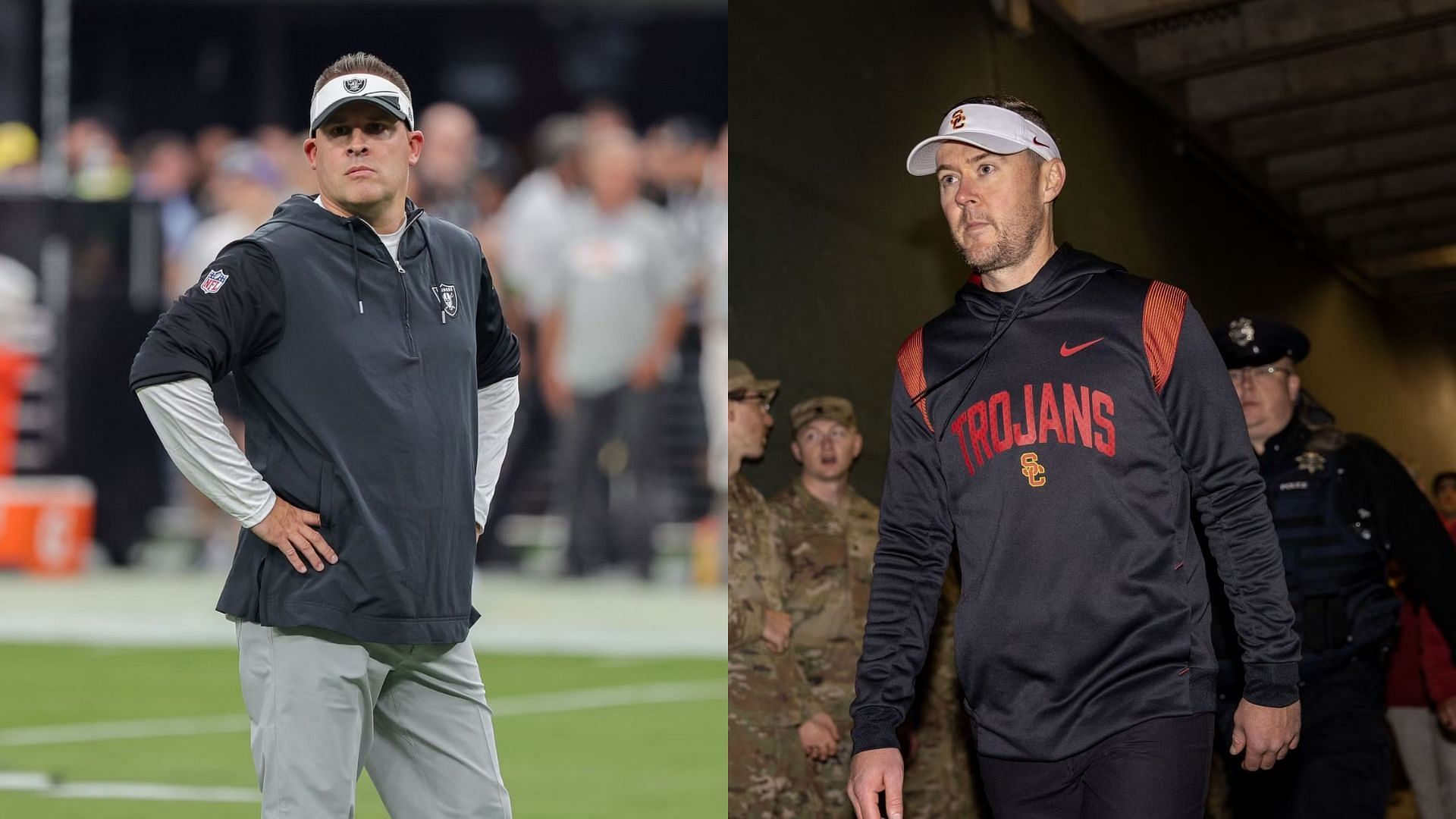 Josh McDaniels and Lincoln Riley were spotted together.