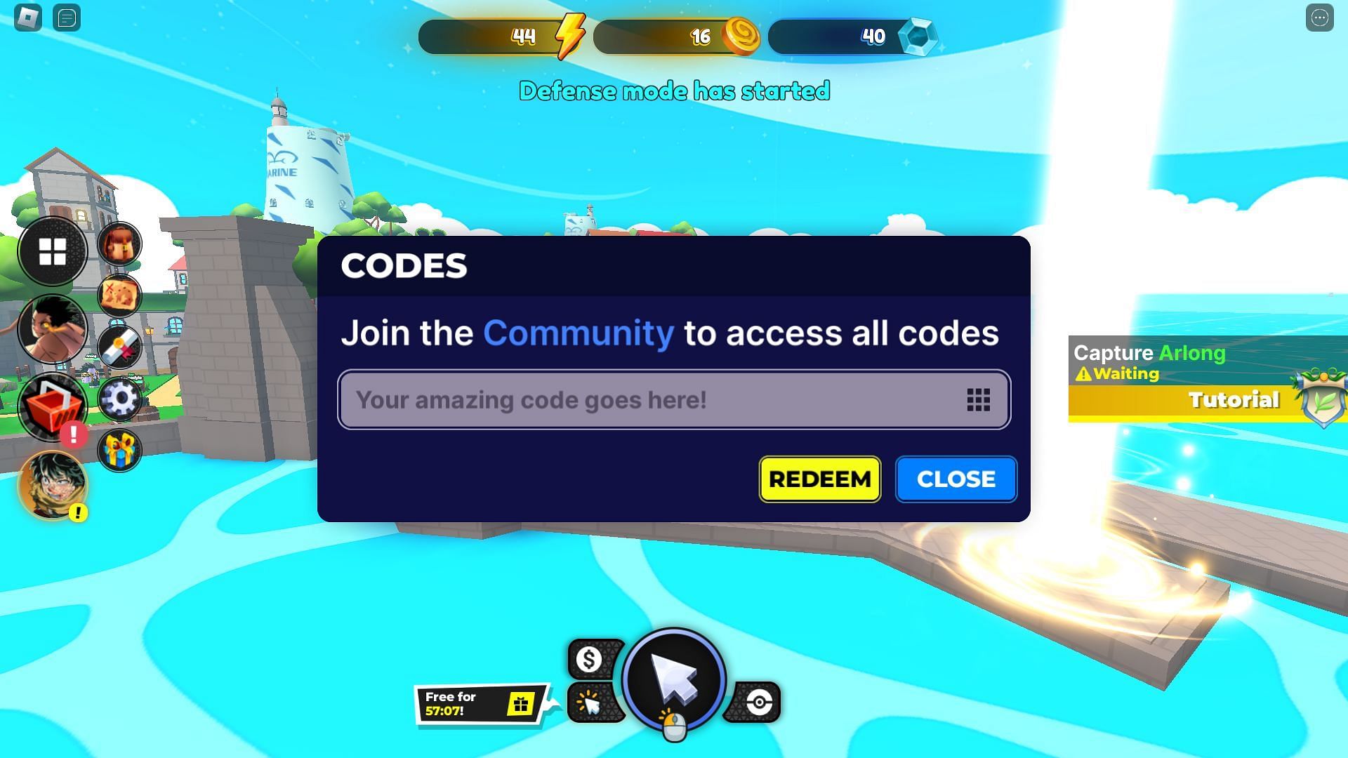 Active codes for Anime Catcher Simulator (Image via Roblox)