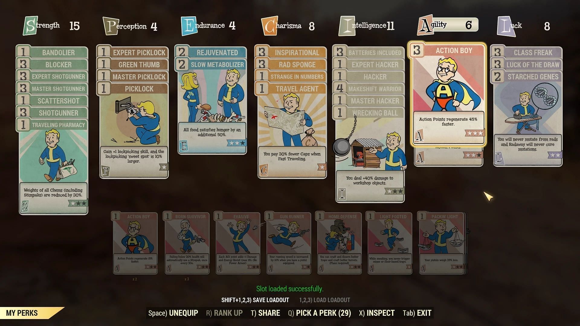 Perk Loadout Manager allows players to import and switch between custom Perk Card loadouts (Image via Bethesda Game Studios)