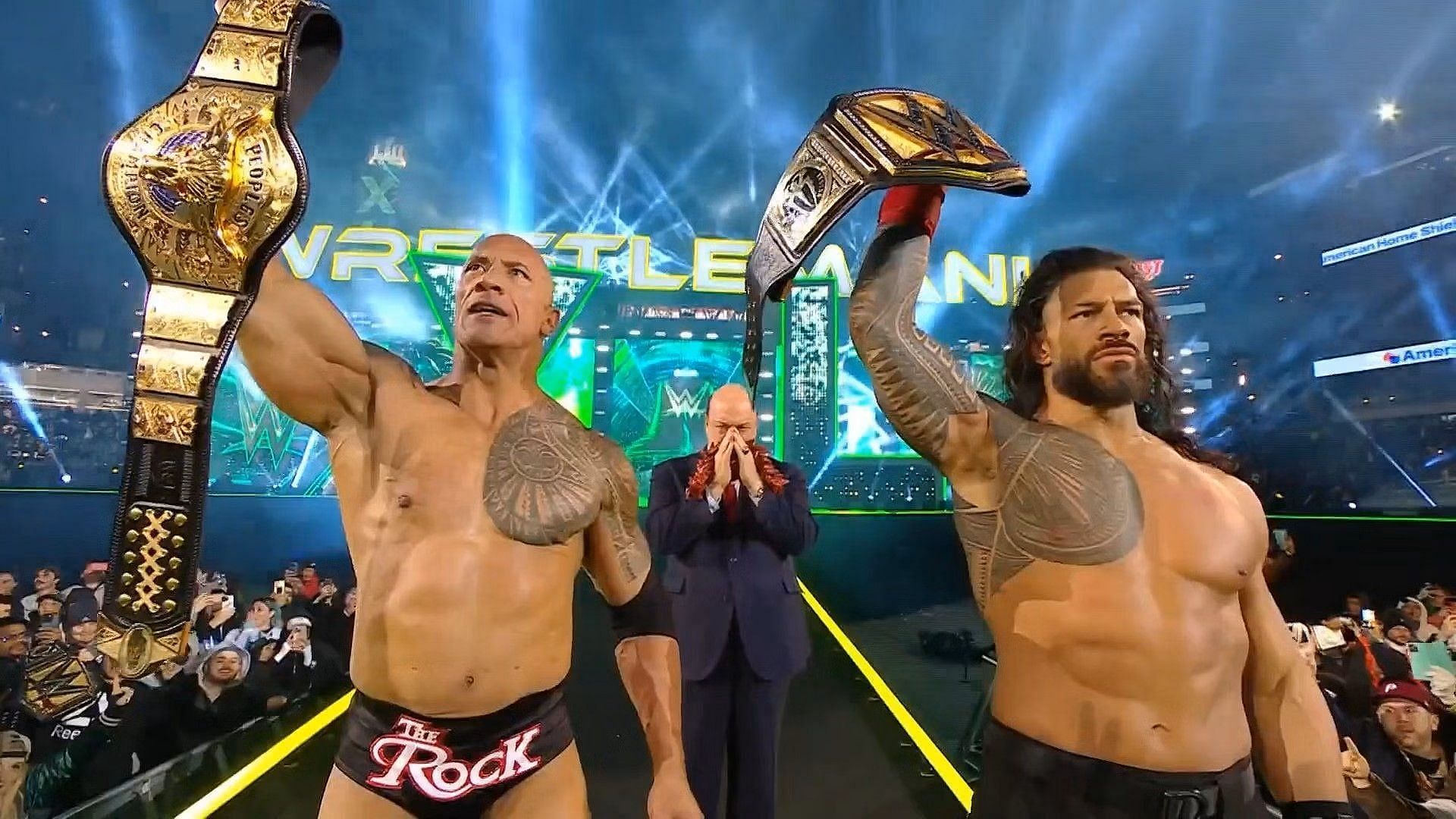 Roman Reigns and The Rock stood tall at WrestleMania XL Night One