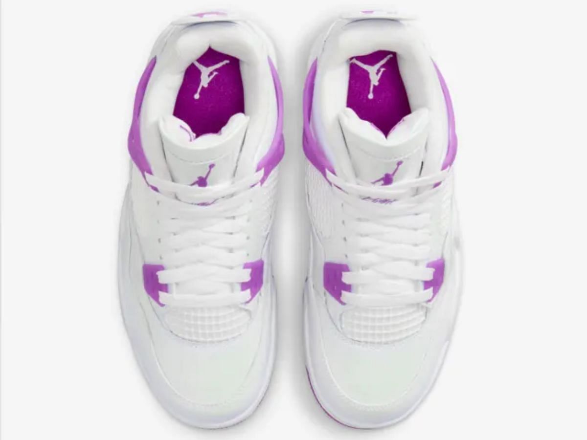 Air Jordan 4 &ldquo;Hyper Violet&rdquo; sneakers (image via Nike)