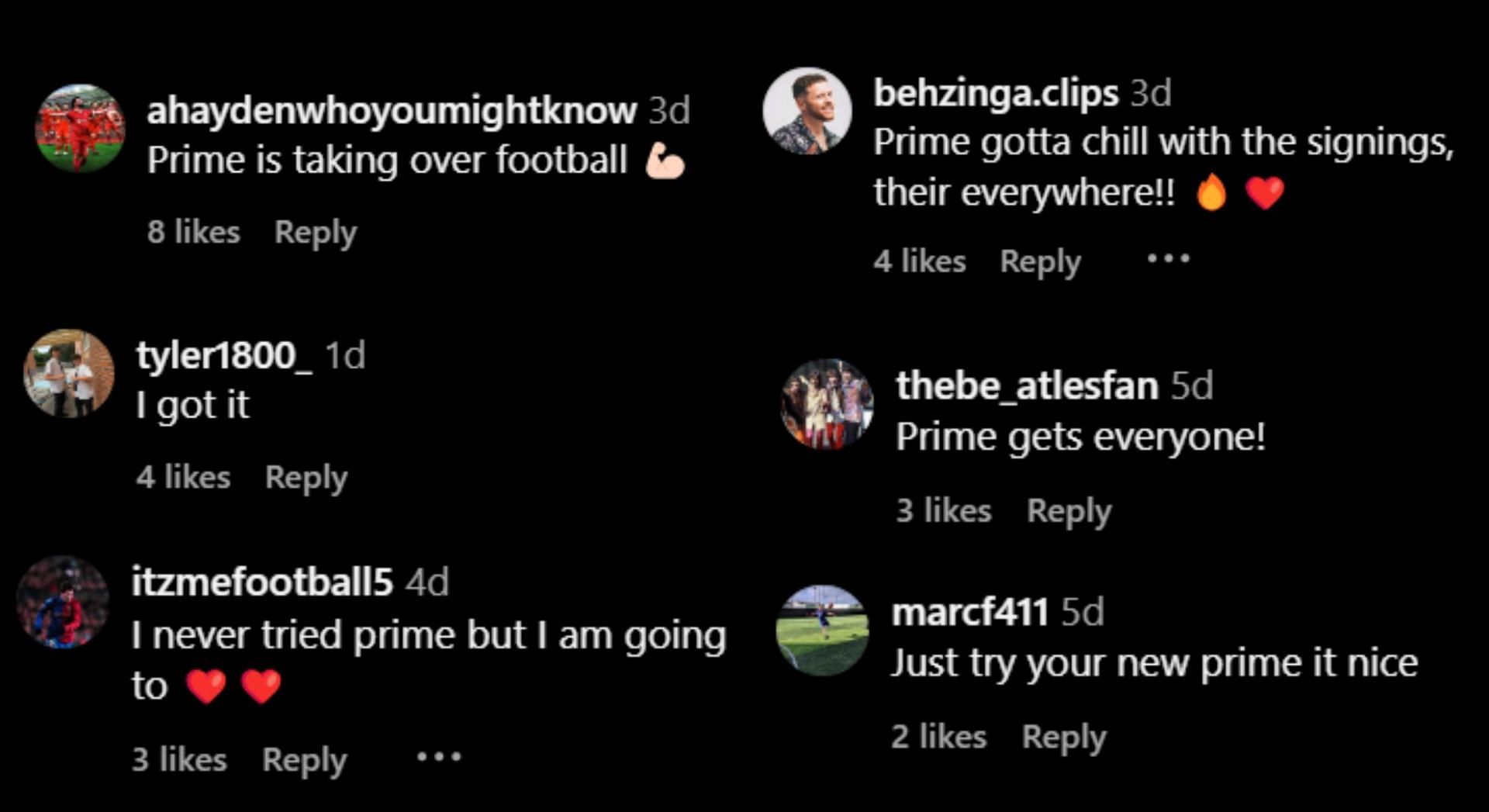 Fan reactions on Prime x Arsenal partnership (Image via SportsKeeda)