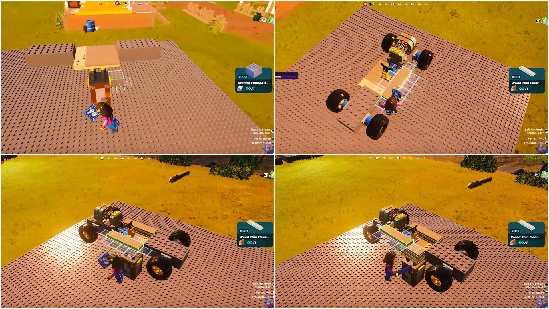 Start crafting your Formula 1 Racing Car in LEGO Fortnite. (Image via YouTube/JaxBek)