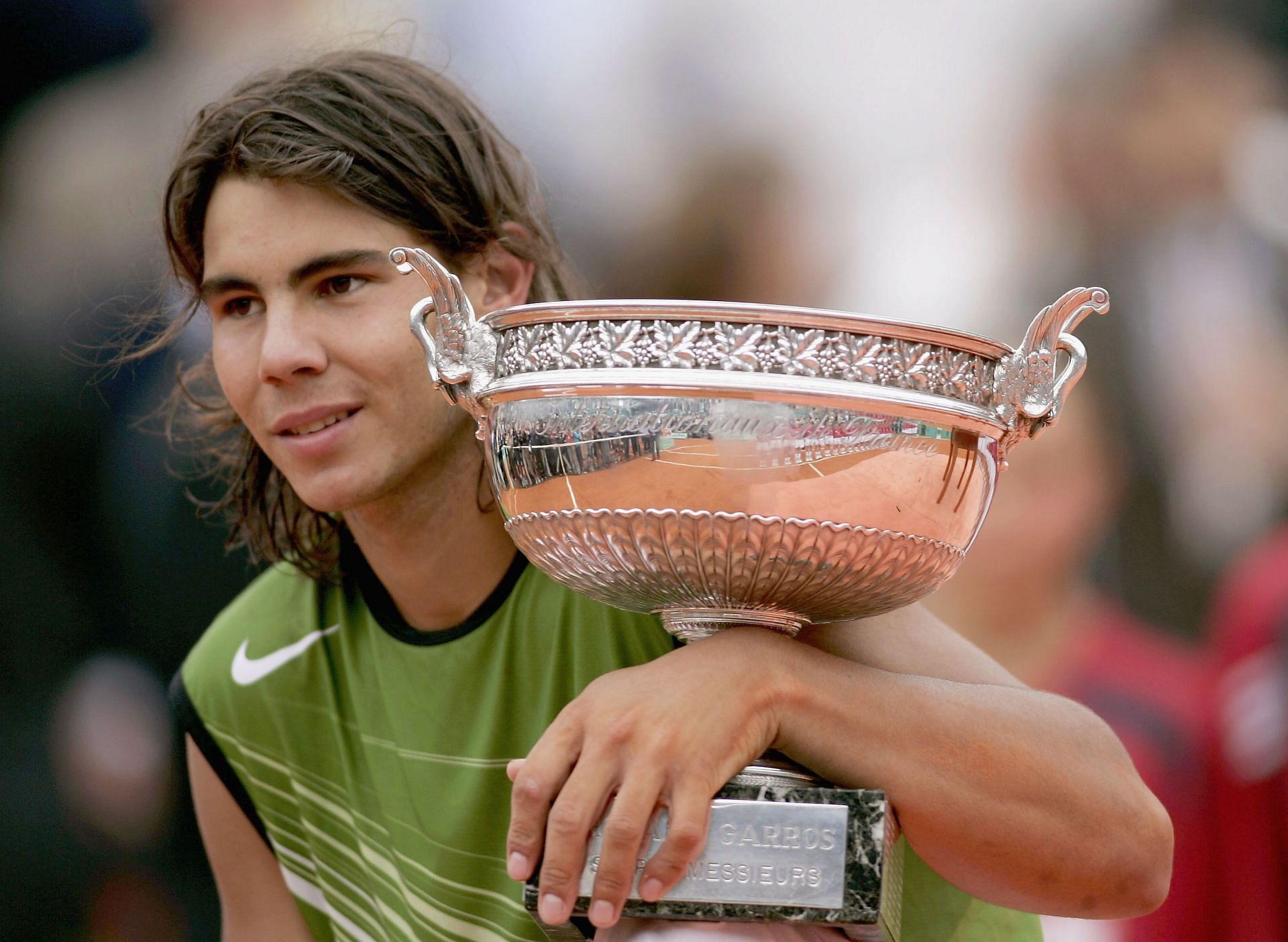 2005 French Open trophy ceremony