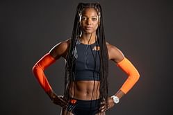WATCH: Gabby Thomas shows off her new hairstyle for the Team USA media summit