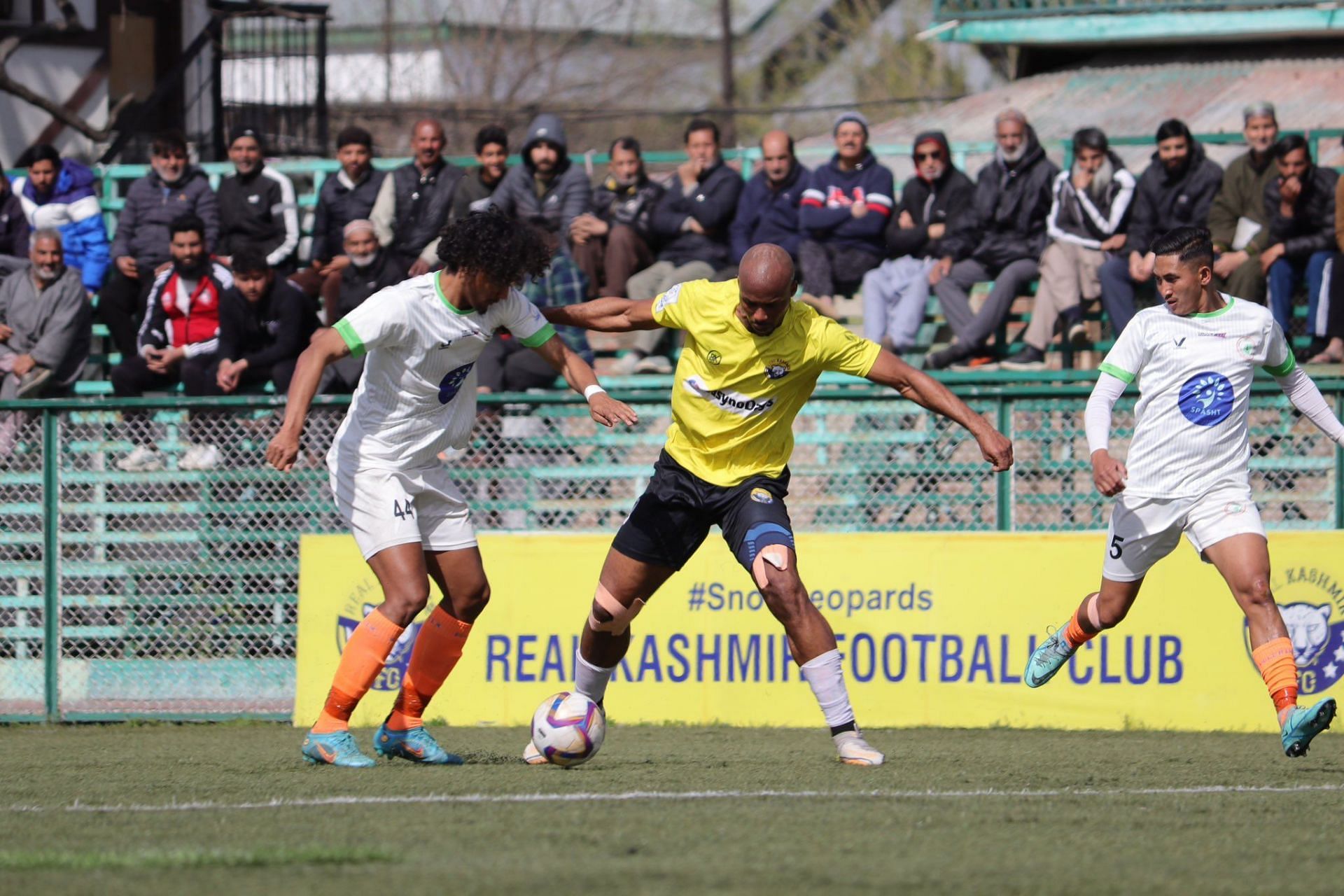 Real Kashmir FC player in action 