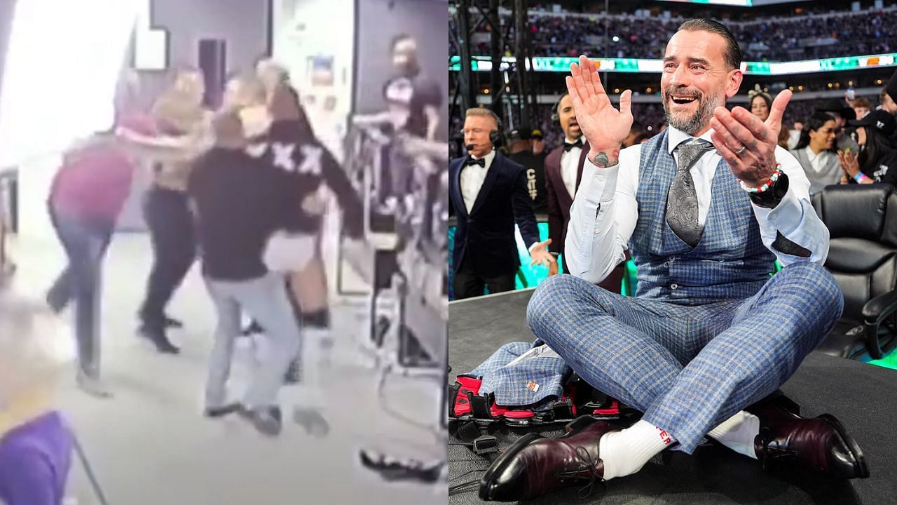 Footage from All In (left) and CM Punk (right)