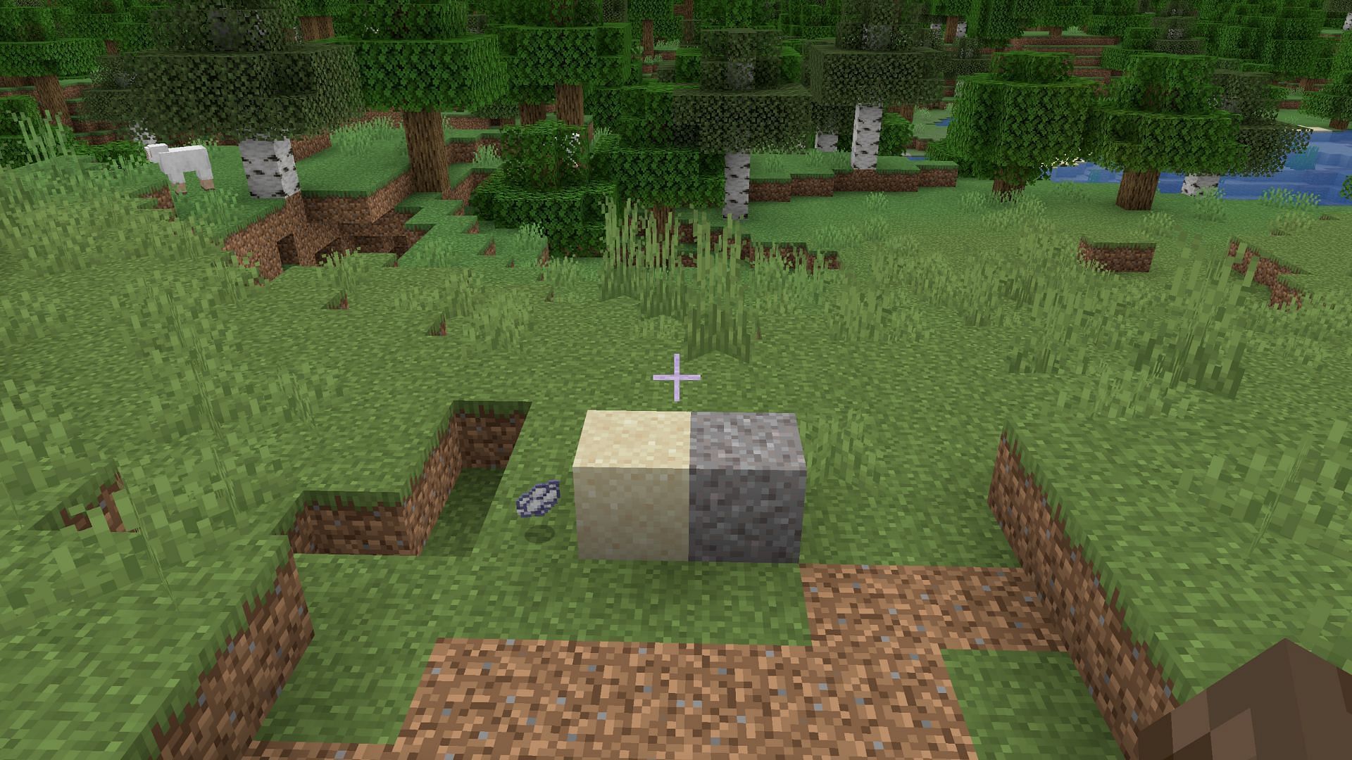 Ingredients to make concrete powder (Image via Mojang Studios)