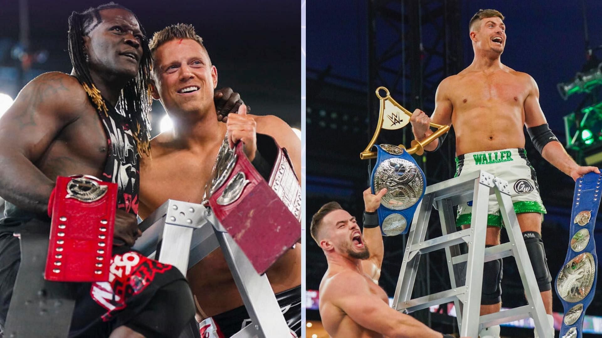 WWE split the tag team titles at WrestleMania XL (Images: wwe.com)