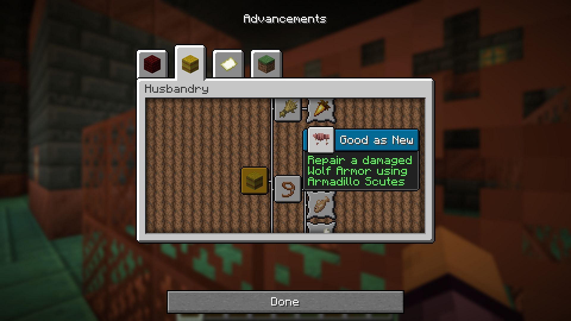 New advancement coming to Minecraft 1.20.5 update (Image via Mojang)