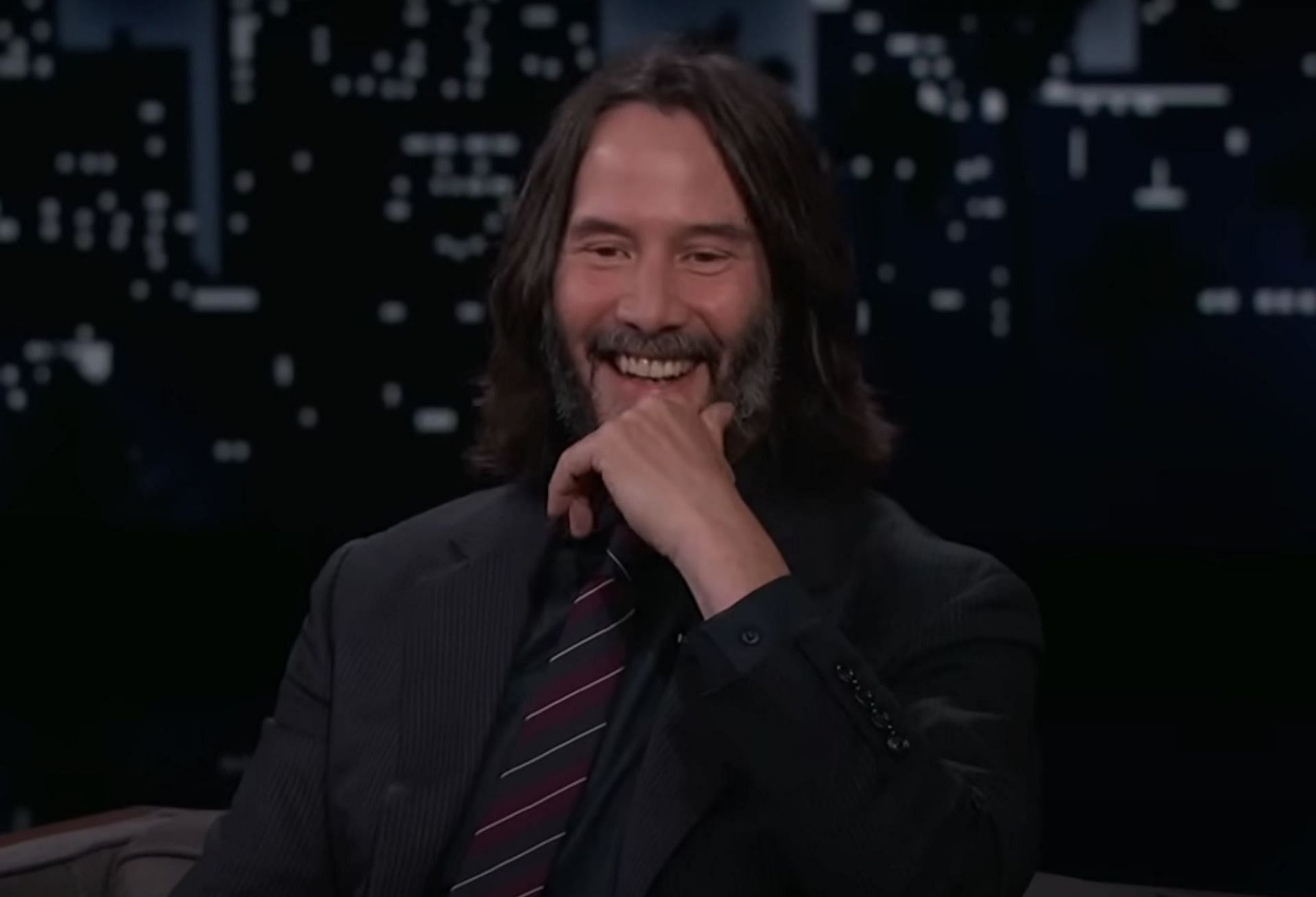 Keanu Reeves joins the cast of Sonic 3. (Image via YouTube/@JimmyKimmellive)