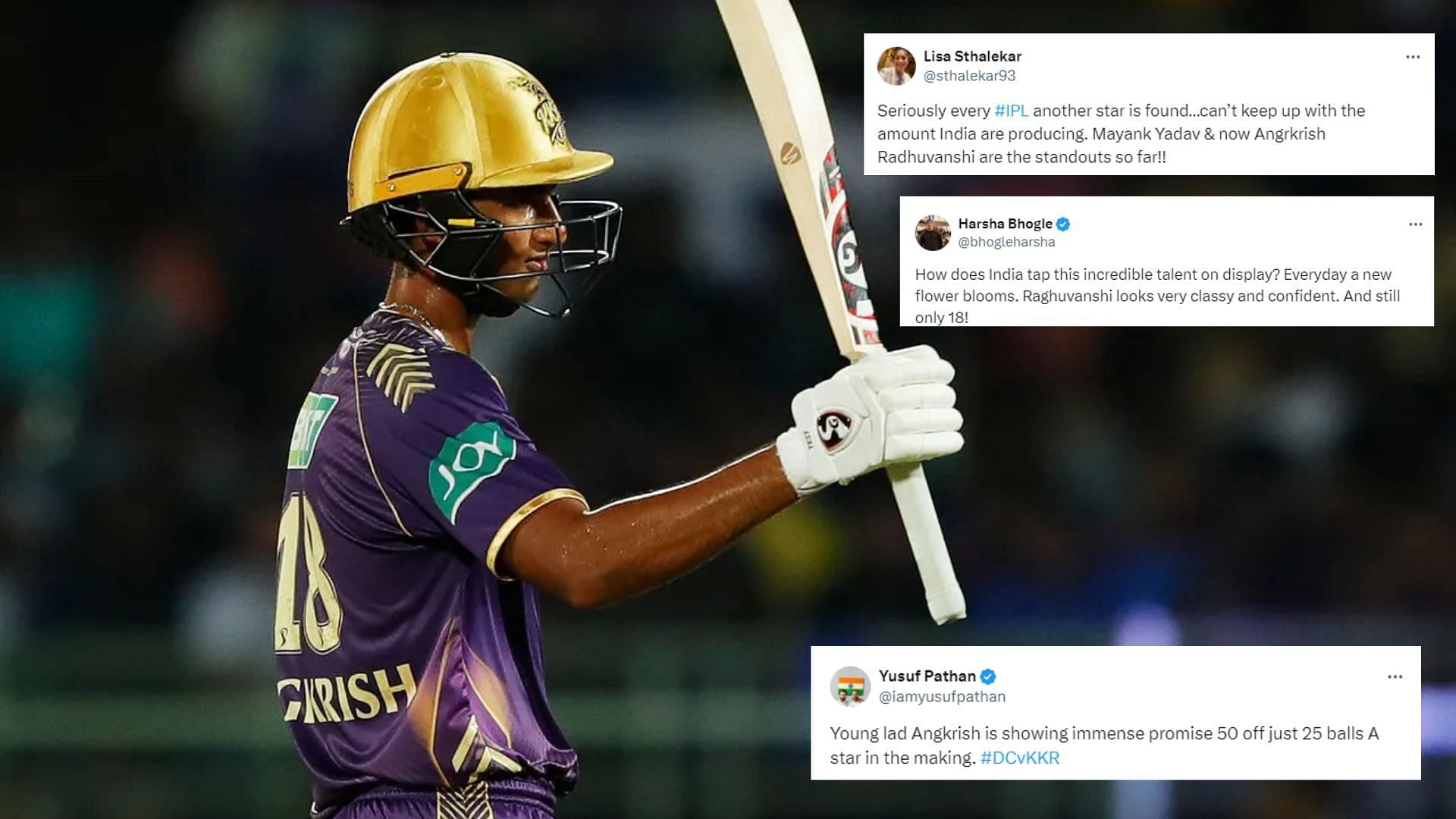 Angkrish Raghuvanshi scored a half-century on his IPL debut for KKR