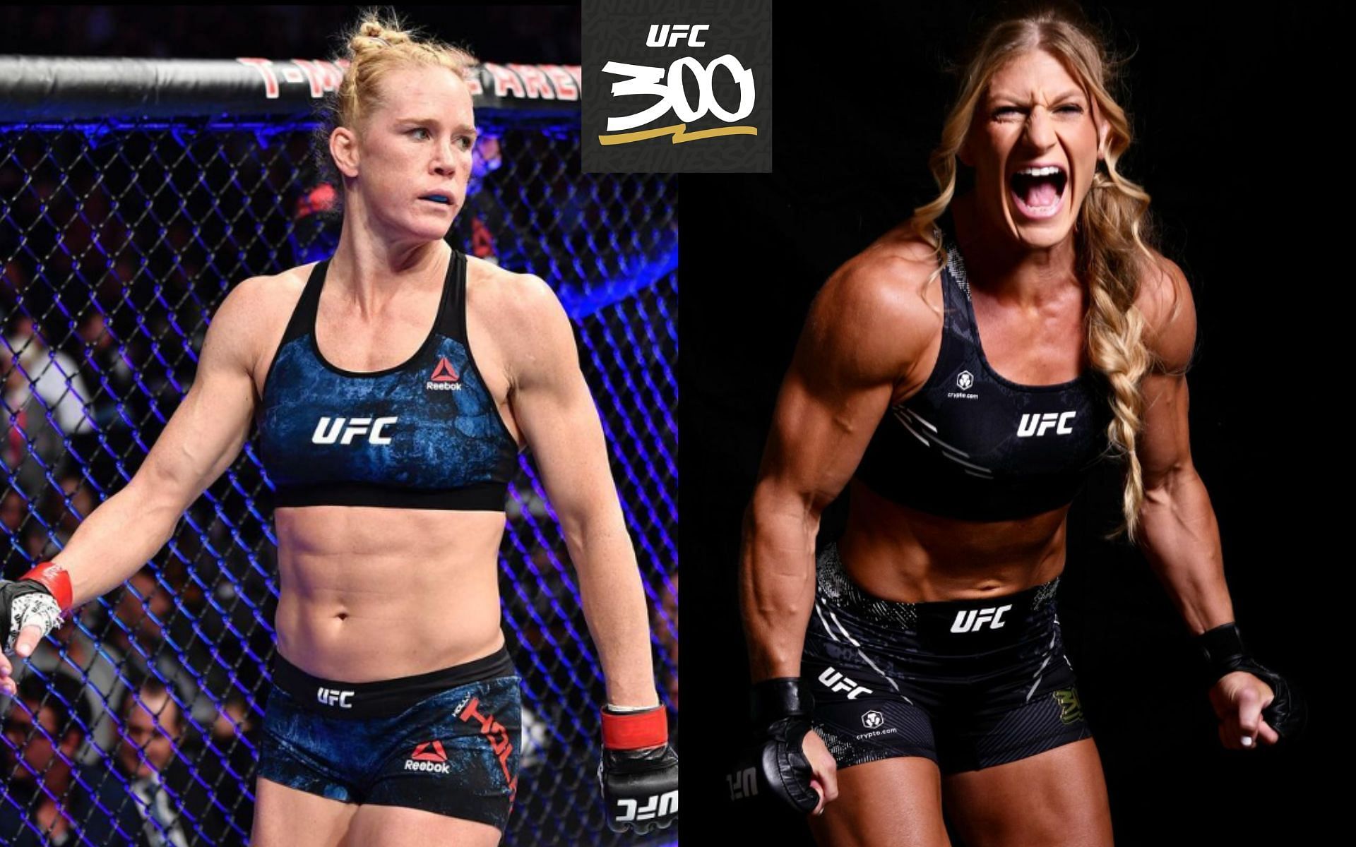 Holly Holm (left) will welcome Kayla Harrison (right) to the octagon for the first time at UFC 300 [Images Courtesy:@hollyholm and @kaylaharrisonofficial on Instagram, @ufc on X]