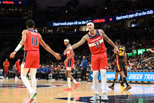 Washington Wizards forward Kyle Kuzma and guard Jordan Poole