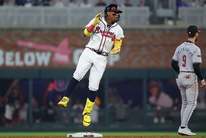 In Photos: Braves superstar Ronald Acuna Jr. blings out in custom-made Swarovski-embellished Nike sneakers