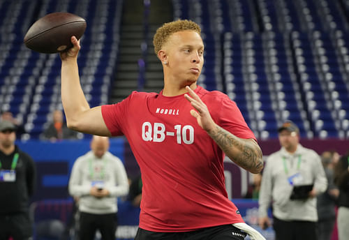 Spencer Rattler at 2024 NFL Combine