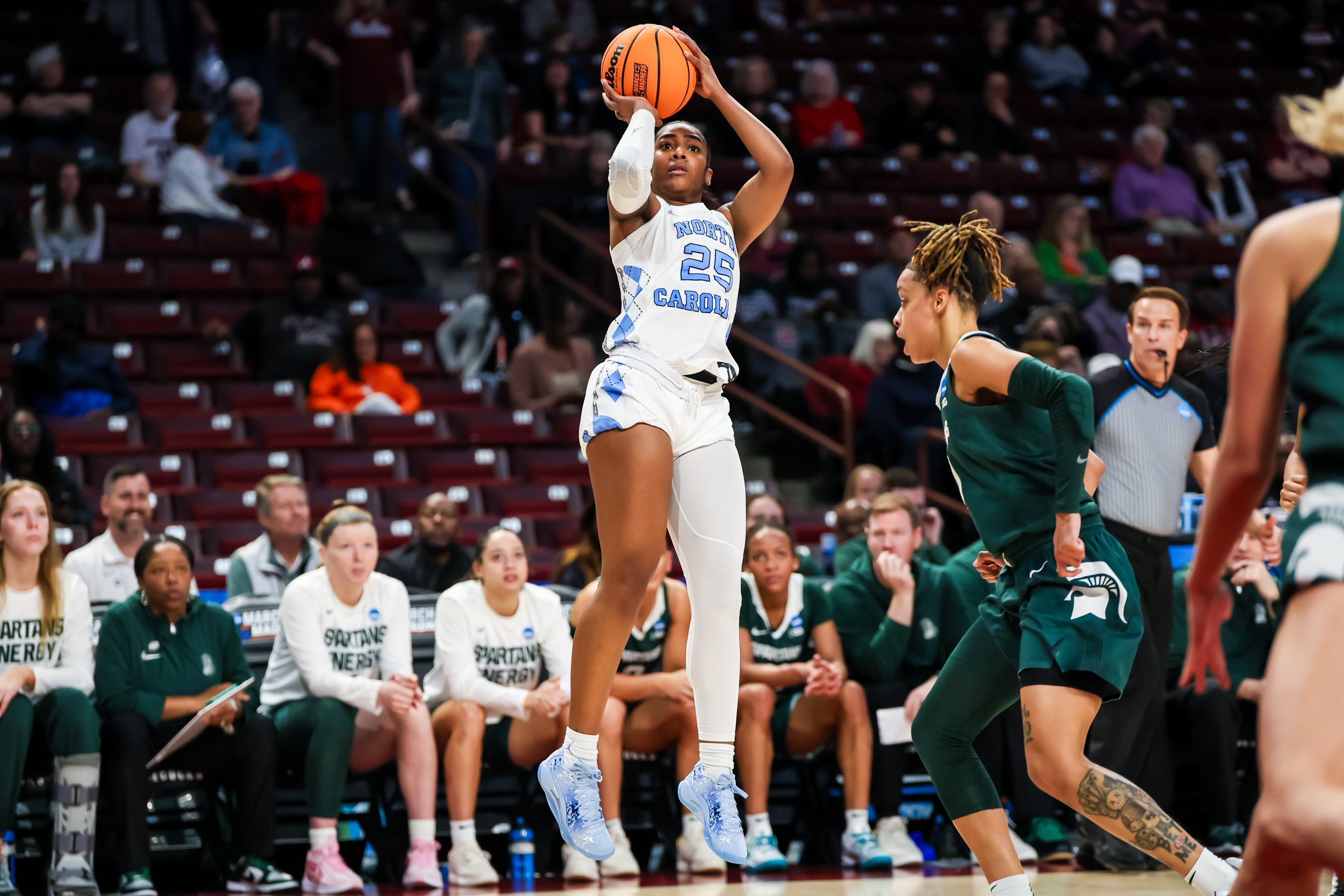 Deja Kelly is in action for North Carolina