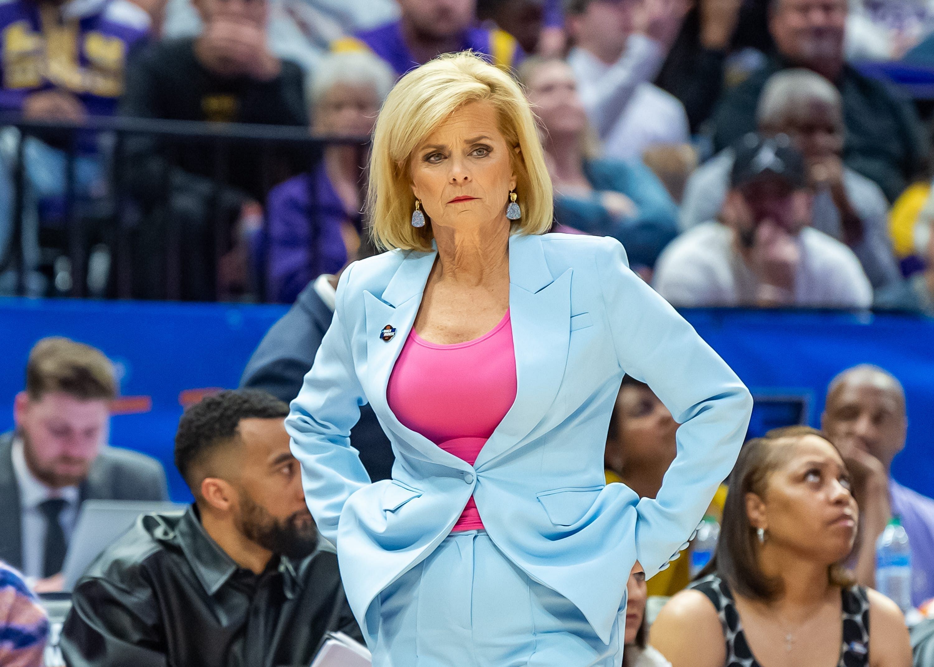 Kim Mulkey, who was coaching Baylor, won their Final Four battle, 59-47, in 2012.