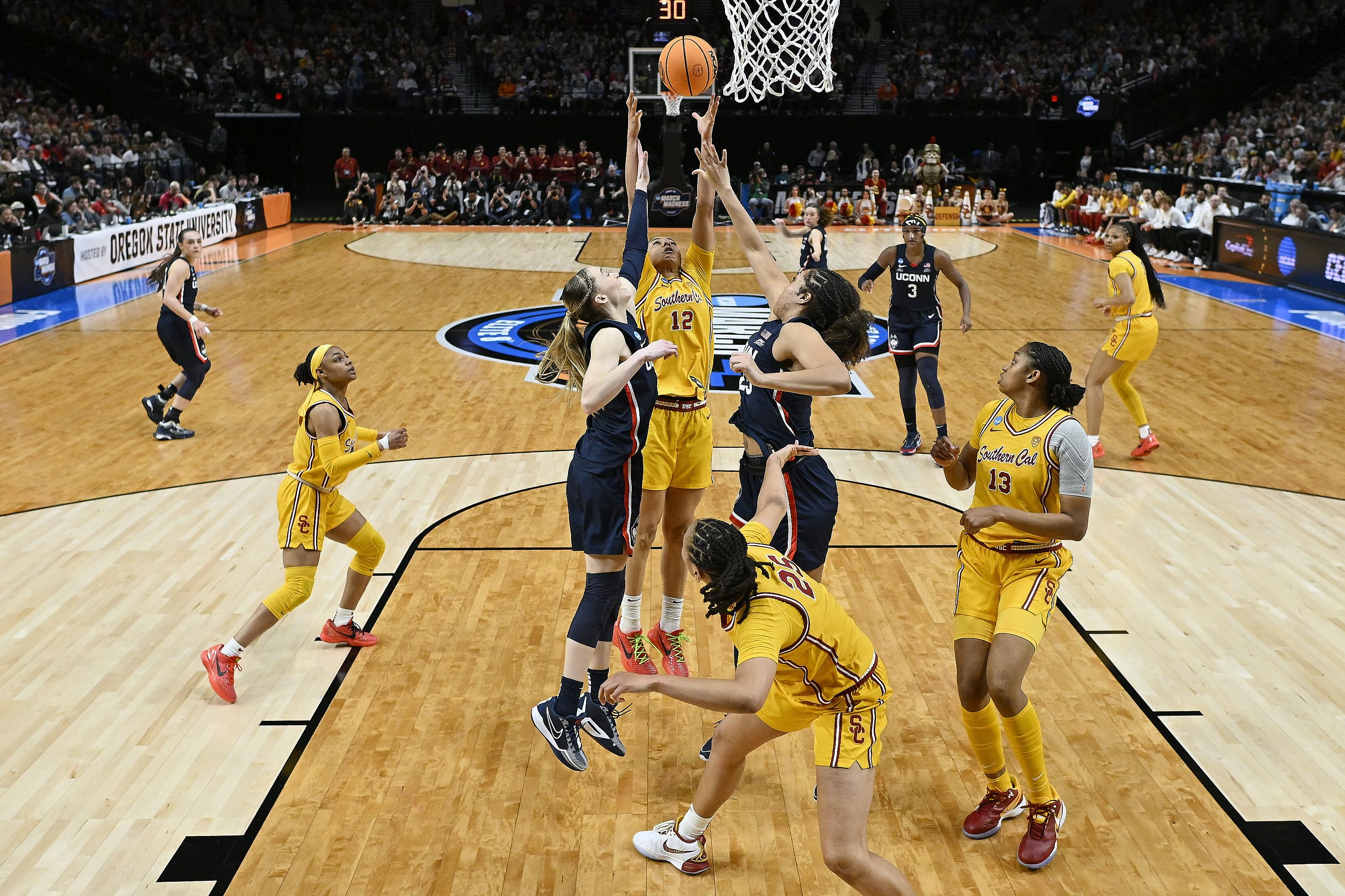 JuJu Watkins averaged 27.1 points, 7.3 rebounds and 3.3 assists per game in her first season with USC.