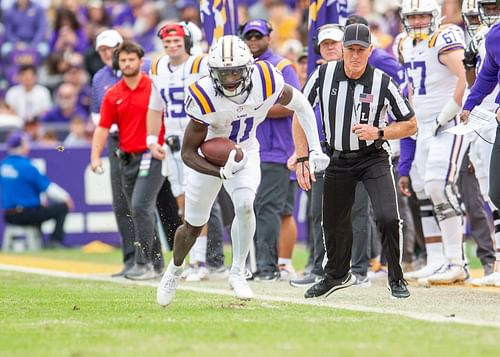 LSU's Brian Thomas is likely to be a mid-first-round pick in the upcoming NFL Draft.