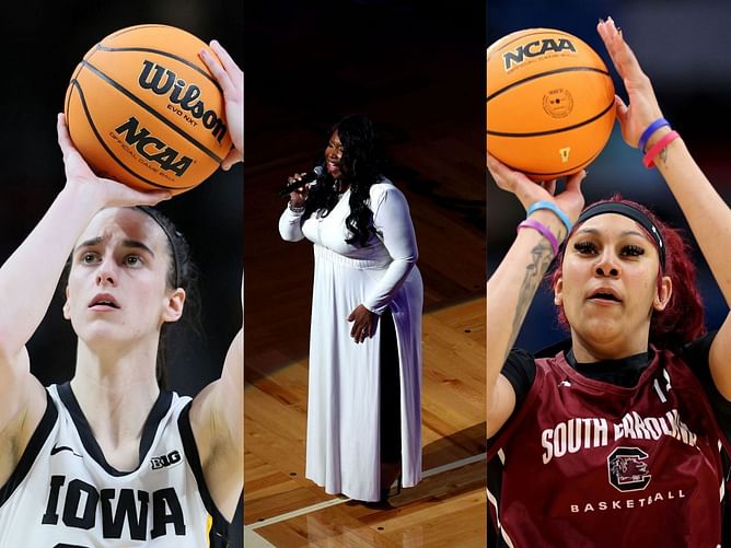Who sang the national anthem at the women's NCAA national championship game today? Diving deeper into Iowa vs. South Carolina clash