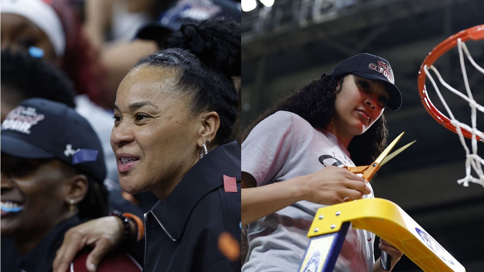 Coach Dawn Staley and Kamilla Cardoso are looking to wrap up a perfect season with the school